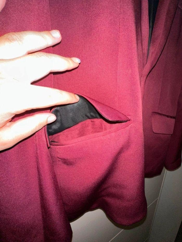 Veste blazer bordeaux homme - photo numéro 3