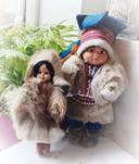 Poupée doll ethnique traditionnelle traditionnel esquimaux eskimo Alaska inuite fille garcon