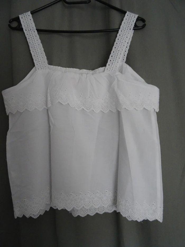 tops epaules denudees Camaïeu blanc taille S - photo numéro 1