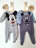 Lot de 2 pyjamas chauds Mickey