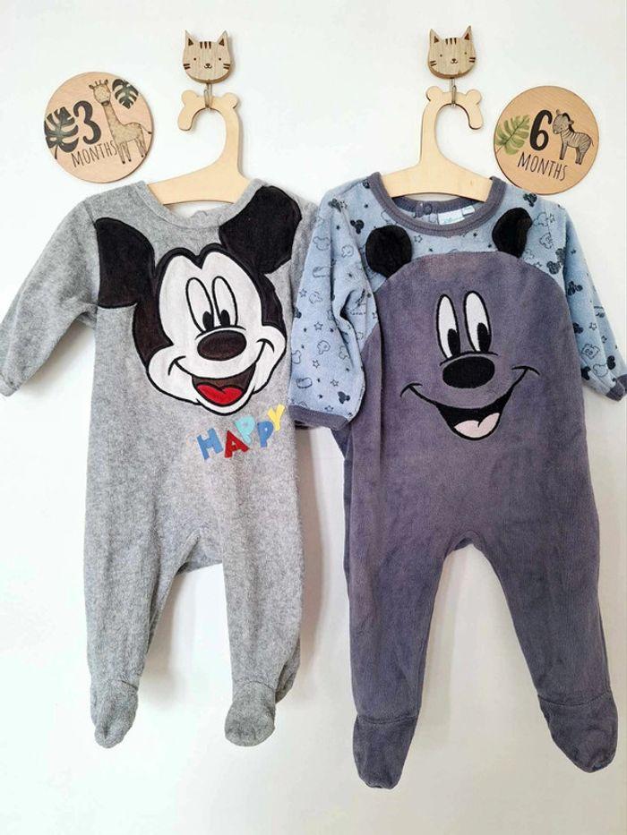 Lot de 2 pyjamas chauds Mickey - photo numéro 1