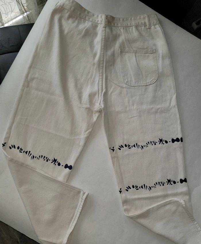 Pantalon Y2K à motif blanc homme taille 3XL en bon état - photo numéro 18