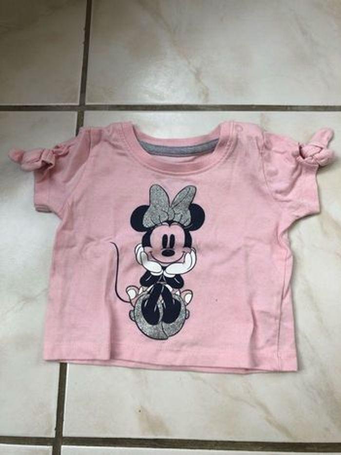 T shirt manches courtes minnie 3 mois - photo numéro 1