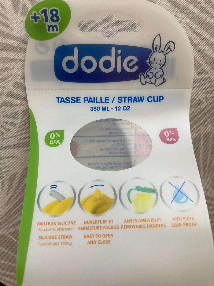 Tasse paille Dodie +18 mois 350ml JAUNE - photo numéro 4