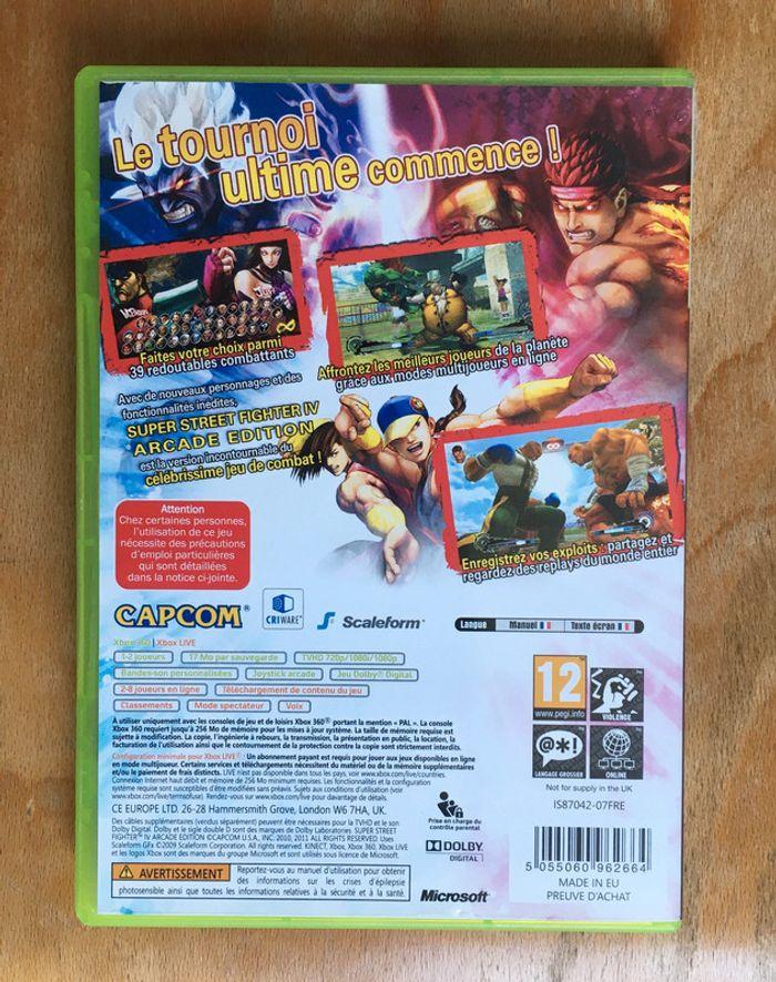 Lot Super Street Fighter IV Arcade Edition + Street Fighter X Tekken sur Xbox 360 - photo numéro 3