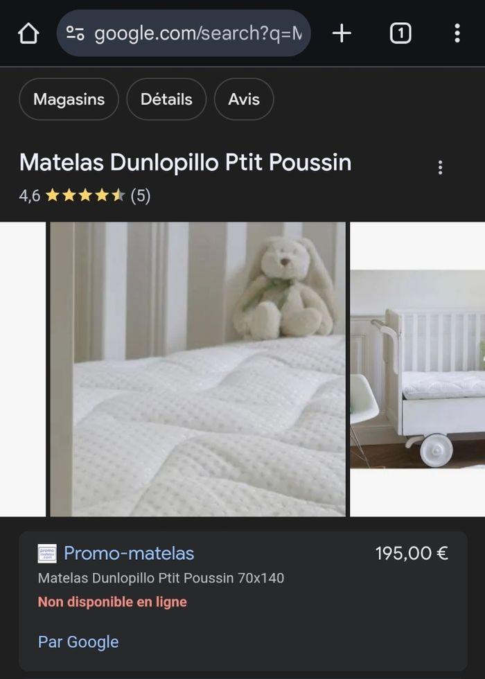 Matelas Dunlopillo Ptit Poussin 70x140 - photo numéro 4