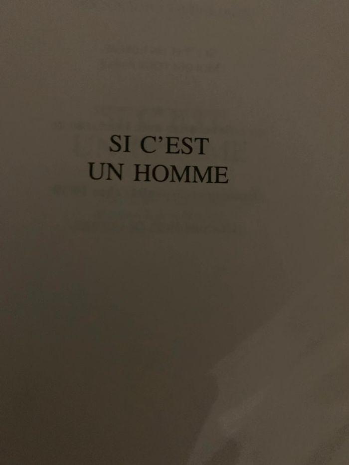 Livre Si C’est Un Homme Primo Levi - photo numéro 4