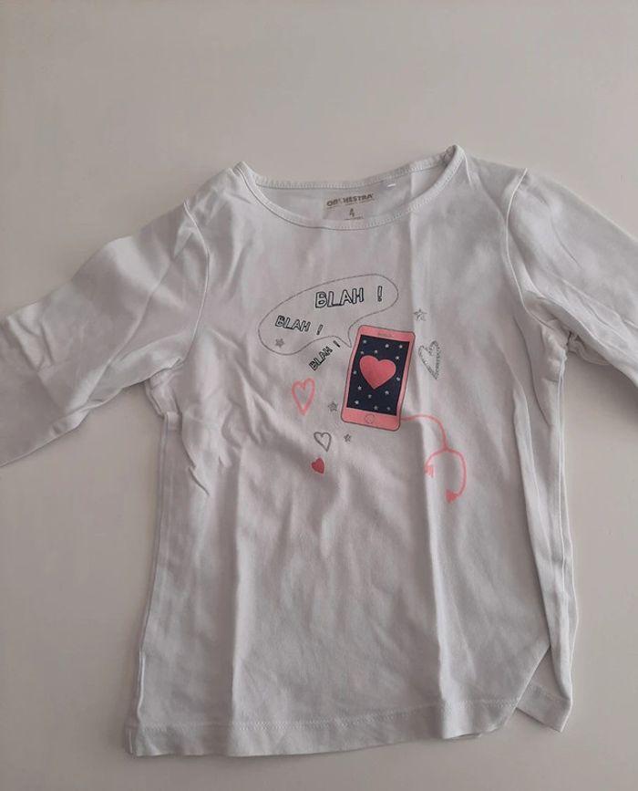 T-shirt Orchestra blanc taille 4 ans / 104 cm - photo numéro 1