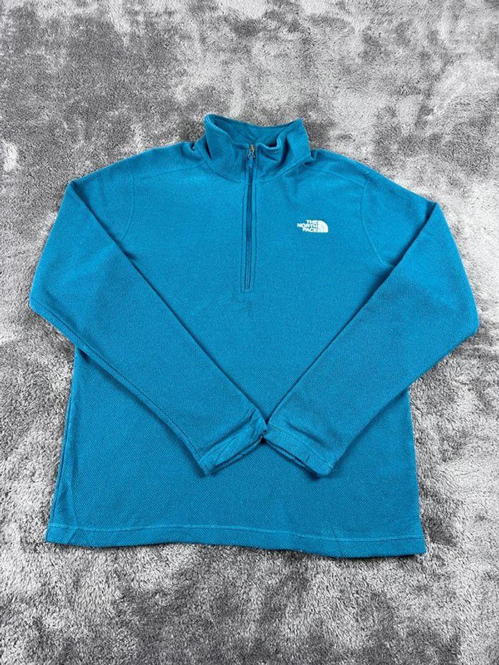 👕 Quart zip demi zip pull sweat de sport The North Face Bleu Taille L 👕 - photo numéro 1