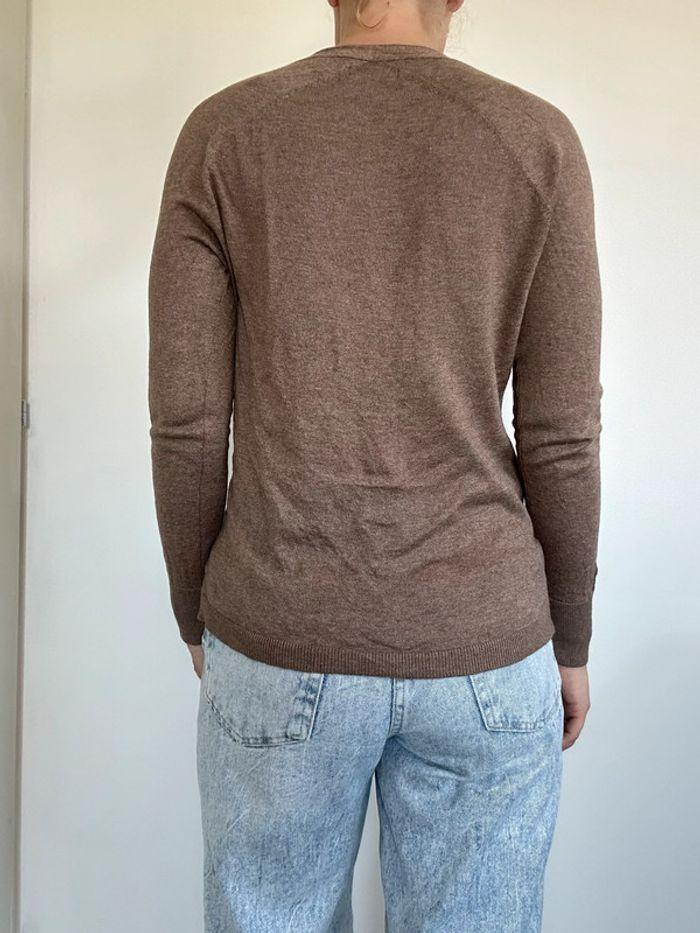 Pull col V marron Sélection taille 36 💖 - photo numéro 6