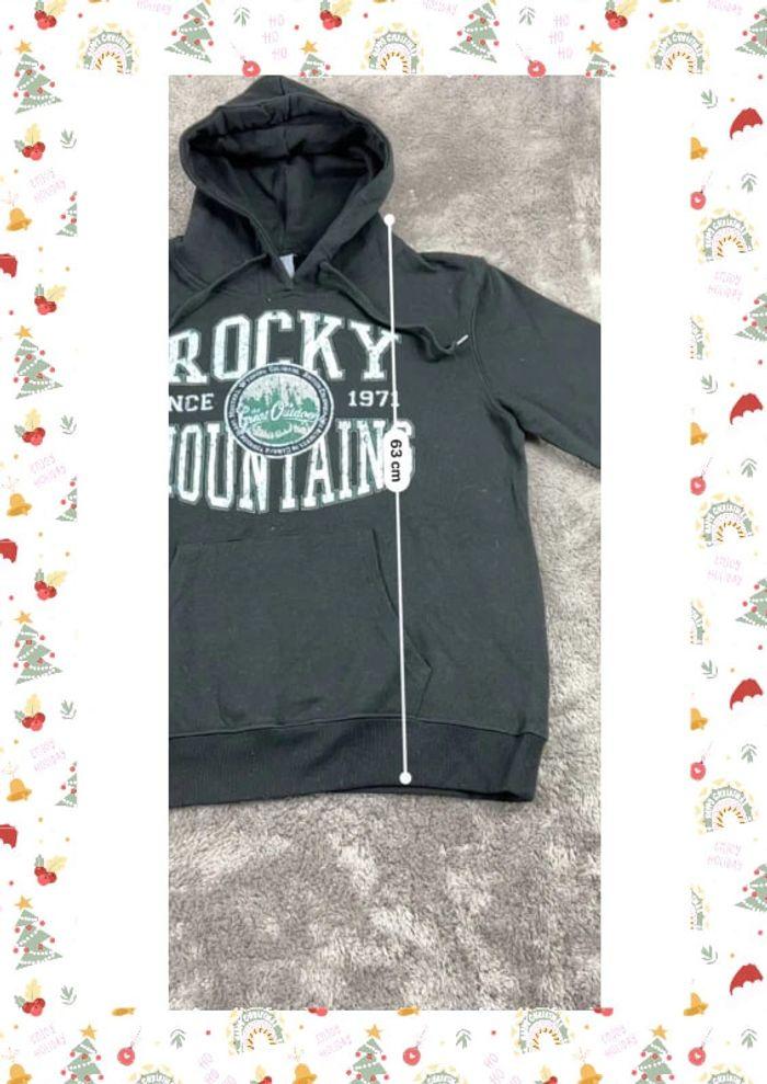 👕 Sweat à capuche Veste University Rare Vintage y2k 90s 2000s Rocky Mountains Noir Taille S 👕 - photo numéro 3