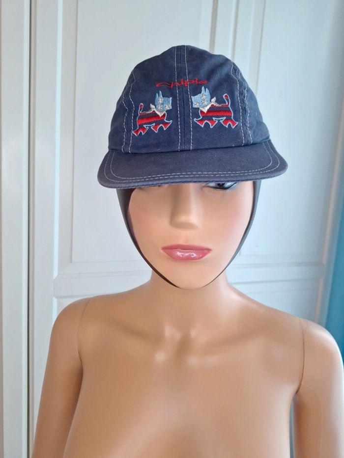 Casquette reglable vintage jean bleu marque Chipie junior - photo numéro 7