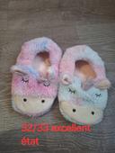 Pantoufles hiver fille licorne  32/33