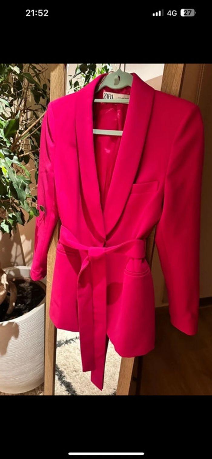 Blazer rose à ceinture - photo numéro 1