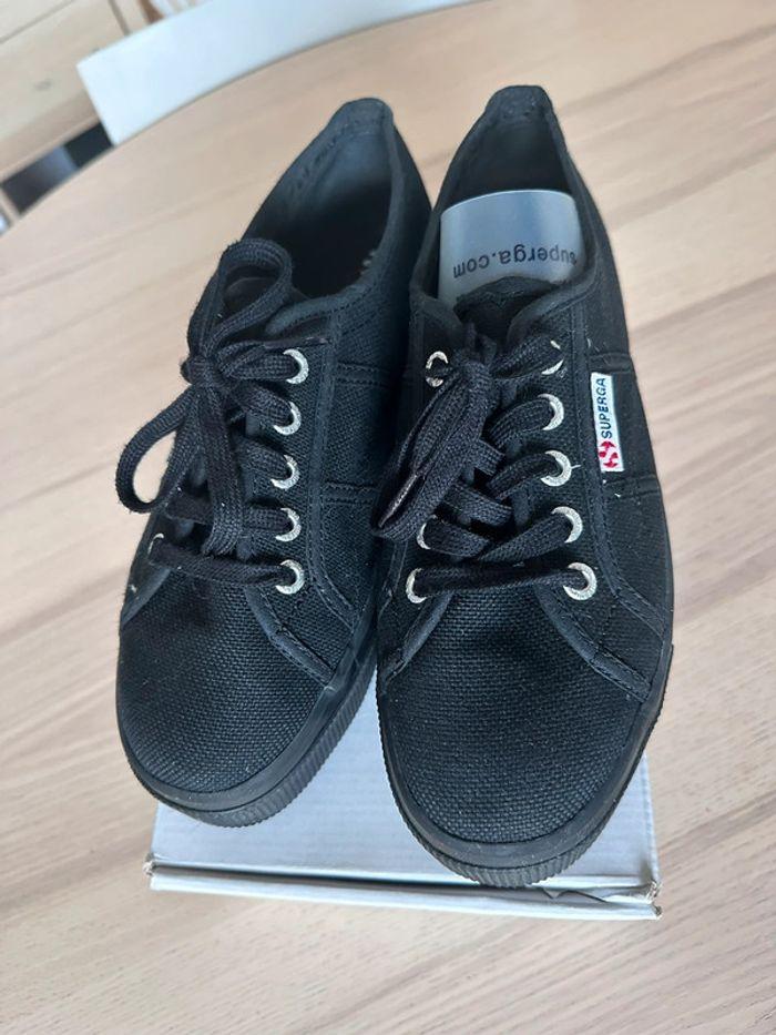 Superga plateforme noire 38 - photo numéro 3