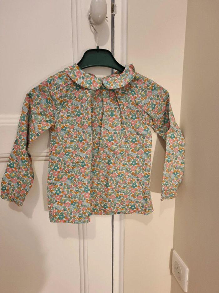 Blouse liberty verte - photo numéro 1