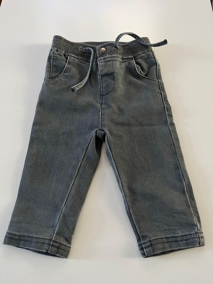 Pantalon gris mot d’enfants 12 mois - photo numéro 1