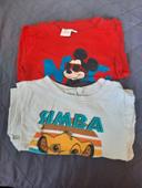 Lot t shirts disney 12 mois