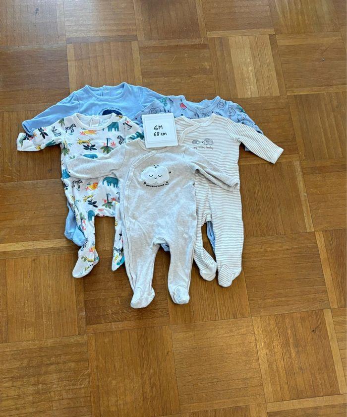 Lot de 5 pyjamas coton 6M