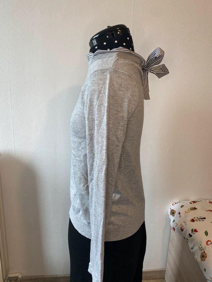 Pull fin avec noeud dans le dos gris Primark taille S / 36 - photo numéro 5