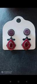 Boucles d'oreilles Ikita lilas rose 3,5 cm - Neuf et tendance