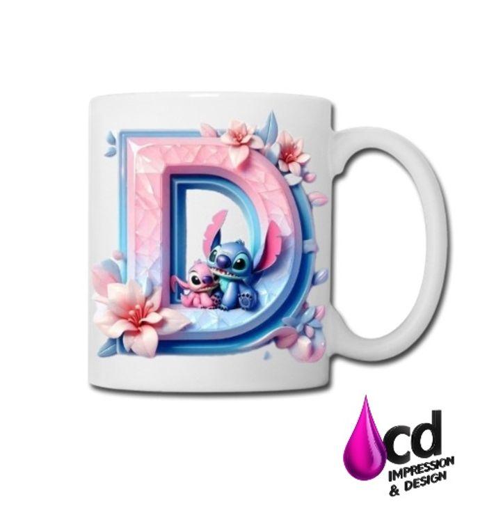 Mug Stitch Lettre D