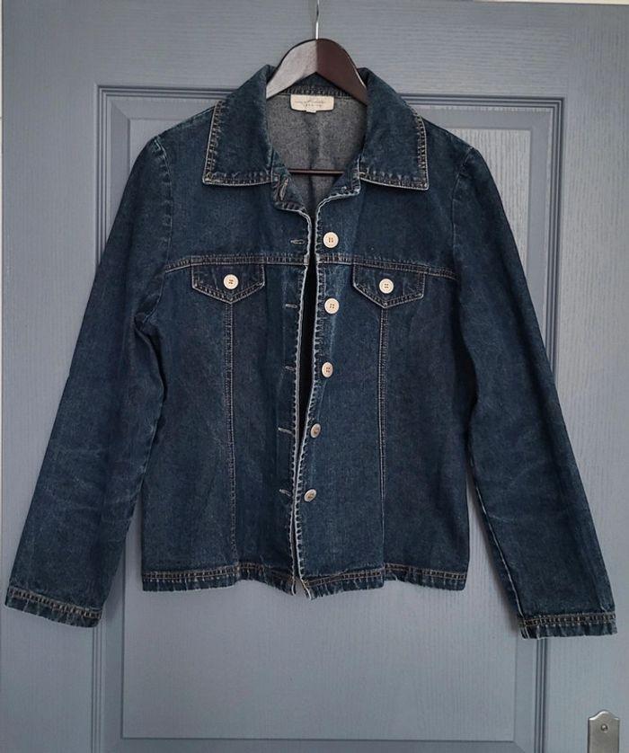 Veste en jean bleue foncée Camaïeu Taille 42 - photo numéro 9