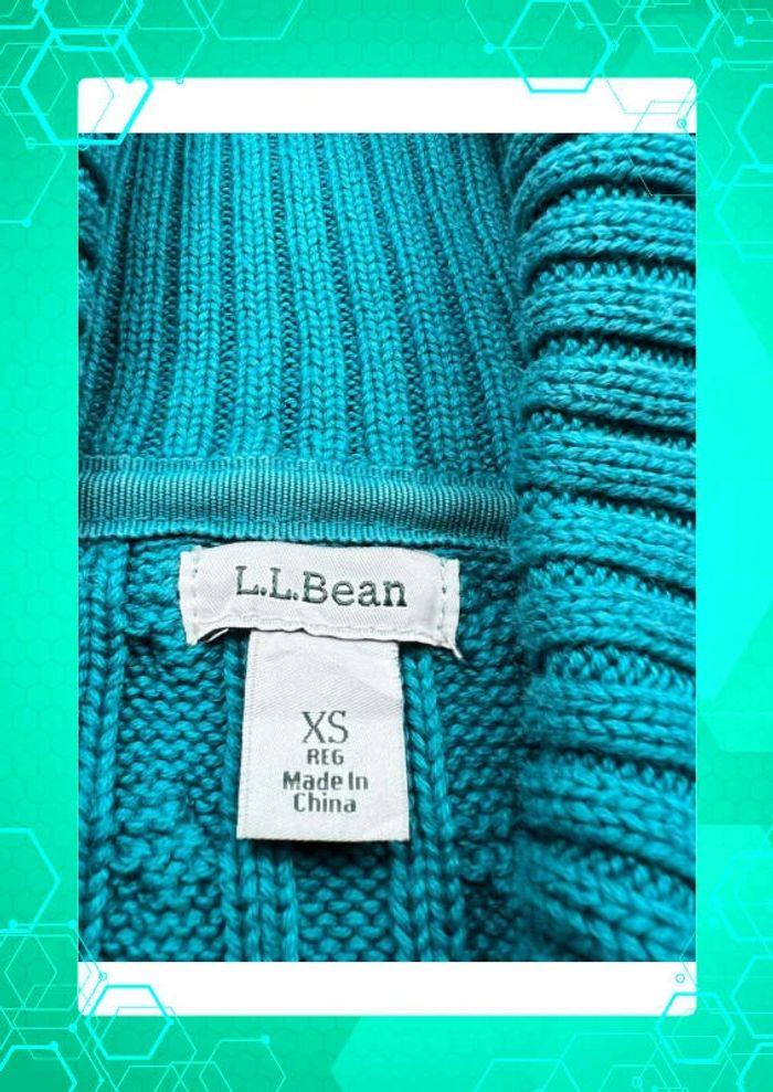 👕 Sweat torsadé L.L Bean Vintage Femme Turquoise Taille XS 👕 - photo numéro 9