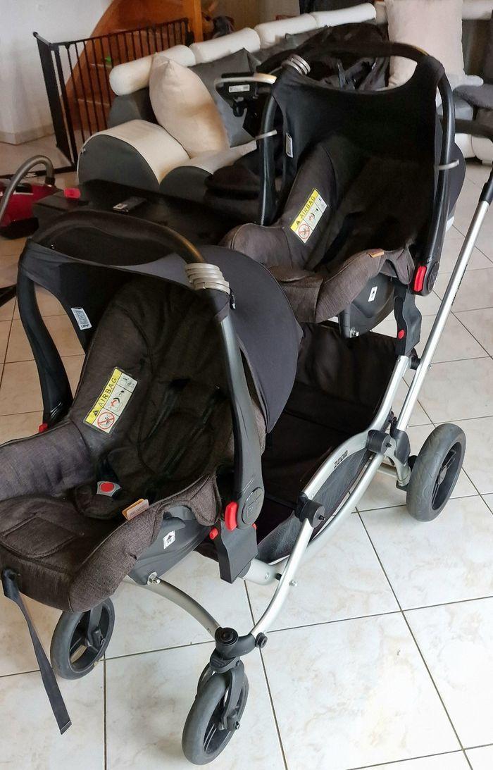 Vends poussette double abc design complète  cosy et base isofix excellent état - photo numéro 10