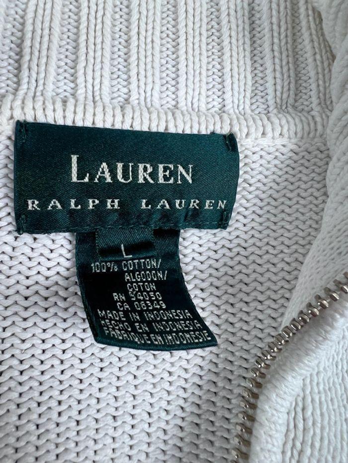 👕 Sweat Lauren Ralph Lauren Vintage Logo Brodé Blanc Taille L 👕 - photo numéro 8