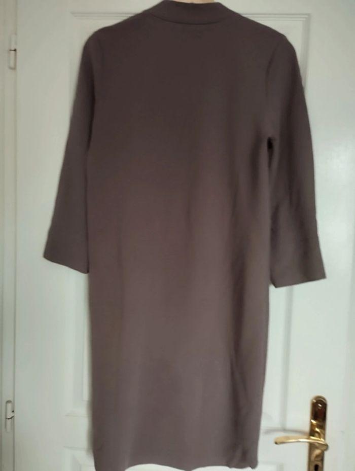 Robe taupe droite Zara t. S - photo numéro 4