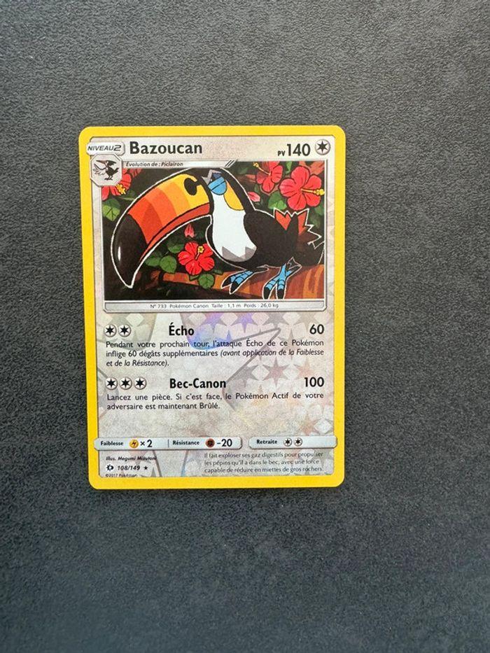 Carte Pokémon Bazoucan Reverse 108/149 Soleil et Lune - photo numéro 3