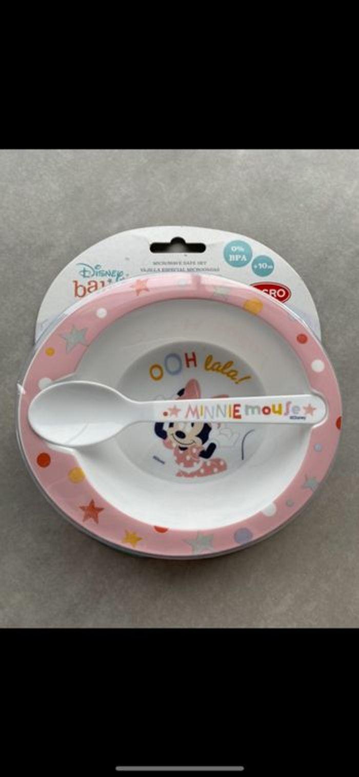 Assiette avec cuillère bébé Minnie Disney - photo numéro 6