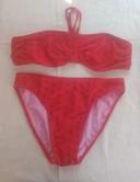 Maillot de bain 2 pièces rouge