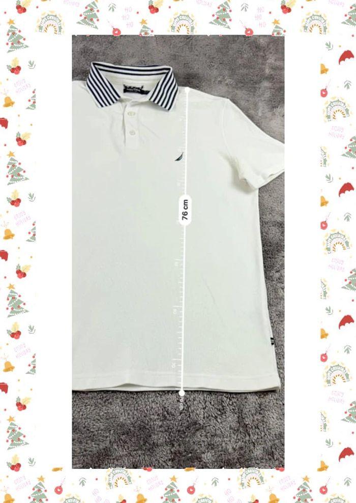 👕 Polo Nautica Logo Brodé Blanc Taille L 👕 - photo numéro 4