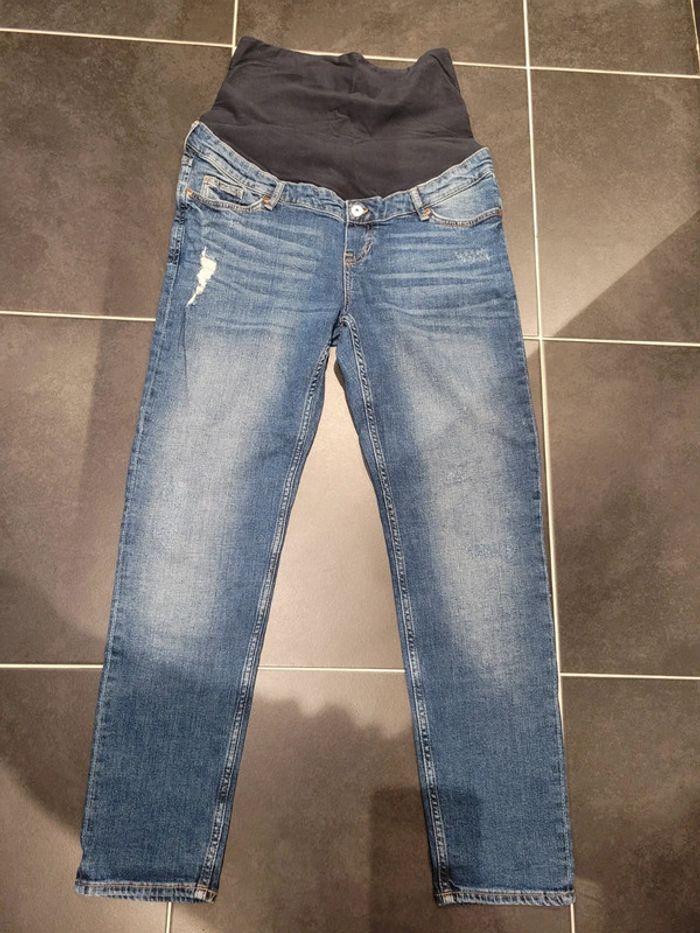 Jeans grossesse h&m boyfriend  taille 42  maternité - photo numéro 1