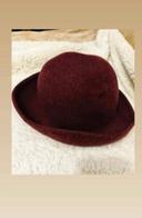 Chapeau vintage femme  bordeaux  automne hiver 💗