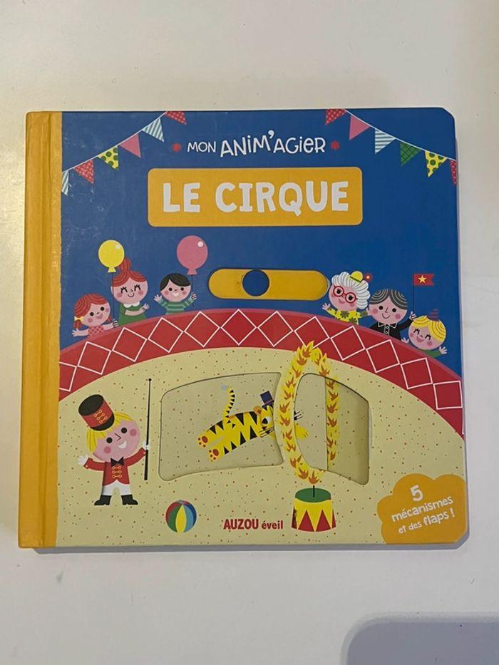 Livre avec mécanisme enfant mon anim’agier le cirque parfait état . Auzou éveil . - photo numéro 1