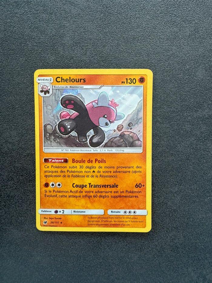 Carte Pokémon Chelours holo 56/111 Soleil et Lune Invasion Carmin - photo numéro 3