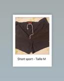 Short de sport noir Tibhar – Taille M