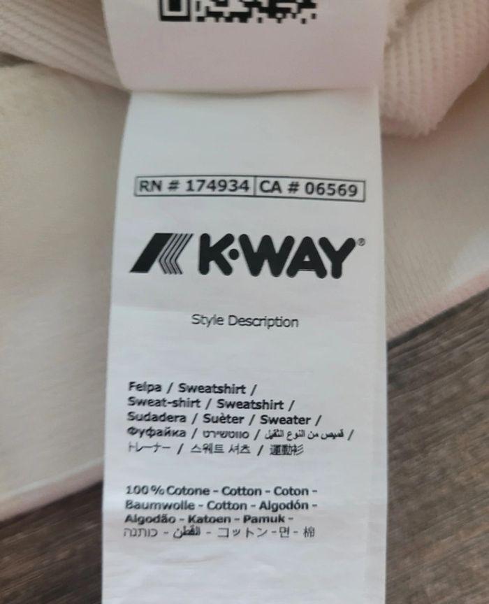 Sweat Kway Blanc Comme Neuf Taille XL2020 Authentique - photo numéro 10