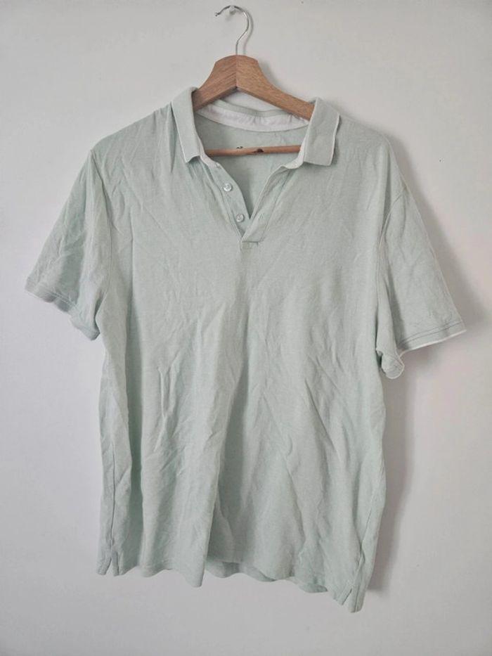 Polo homme vert d'eau *Gemo/ Taille XL* - photo numéro 2