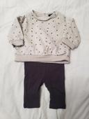 Ensemble 2 pièces 3 mois fille pull et pantalon