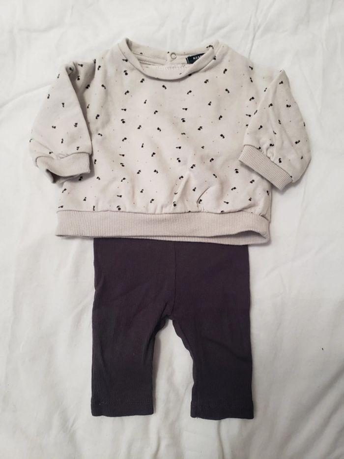 Ensemble 2 pièces 3 mois fille pull et pantalon - photo numéro 1