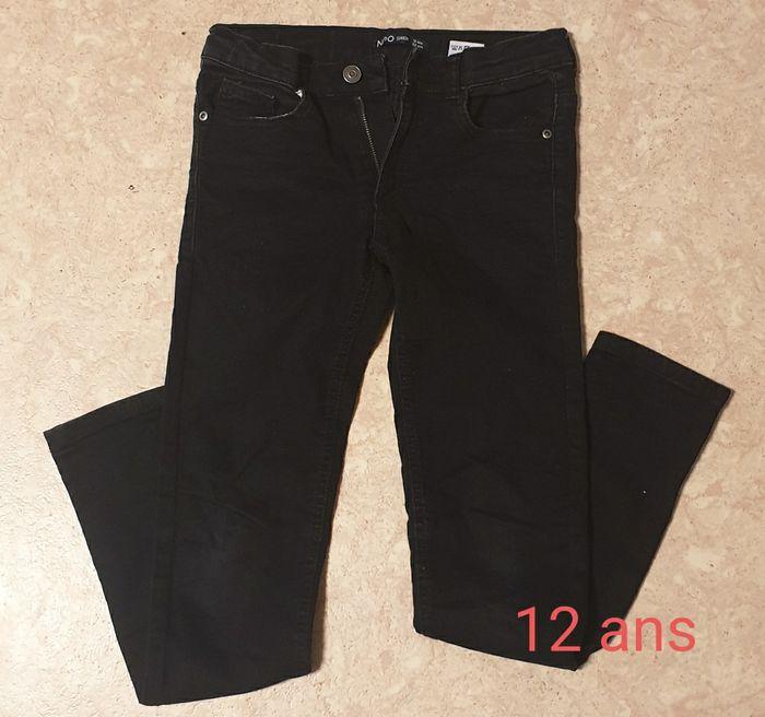 Jeans noir délavé slim 12 ans