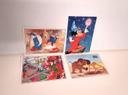 Lot de 4 cartes postales Disney collector