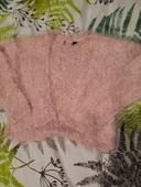 Gilet en laine rose fille 6ans