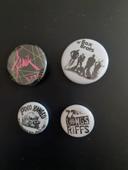 Lots de badges/ groupes punk