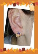 Paire de boucles d'oreilles 
Ears Minnie
Tourbillons
Halloween 
Disney