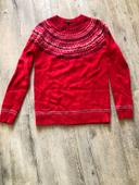 Pull Benetton rouge - 11/12 ans